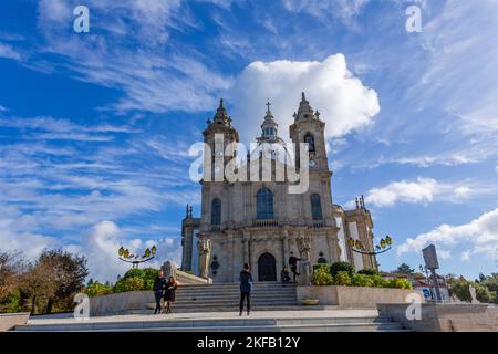 Braga, Portogallo - 1 novembre 2022: Santuario di nostra Signora di Sameiro è un santuario mariano situato a Braga, Portogallo. Foto Stock