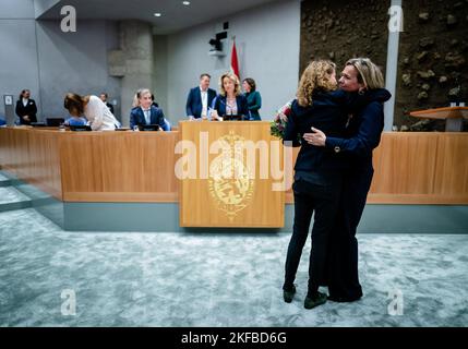 L'AIA - Ockje Tellegen (VVD) dice Arrivederci alla Camera dei rappresentanti. Il MP soffre di un burnout ed è stato malato a casa da febbraio. ANP BART MAAT netherlands OUT - belgio OUT Foto Stock