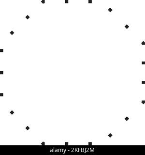 Icona vettoriale con simbolo punteggiato a forma di ottagono per l'elemento ui di un disegno grafico creativo in un'illustrazione con pittogramma Illustrazione Vettoriale
