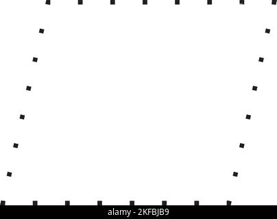 Icona vettoriale a simboli punteggiati a forma di parallelogramma per l'elemento dell'interfaccia utente di un disegno grafico creativo in un'illustrazione a pittogramma Illustrazione Vettoriale