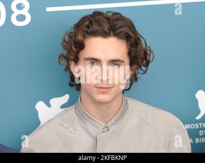 Timothée Chalamet fotocall The King 76th Venice Film Festival Foto Stock