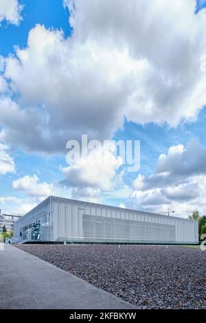 Berlino, Germania - Settembre 2022: Topografia del terrore a Berlino è una moderna area museale costruita sul sito di 1945 Gestapo e SS quartier generale. Foto Stock