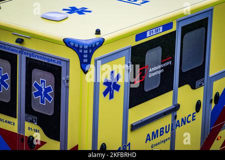 Un'ambulanza è sul posto in caso di incidente. ANP / Hollandse Hoogte Venema Media paesi bassi out - belgio out Foto Stock