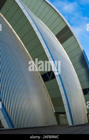 Dettaglio di un edificio moderno a Glasgow Foto Stock