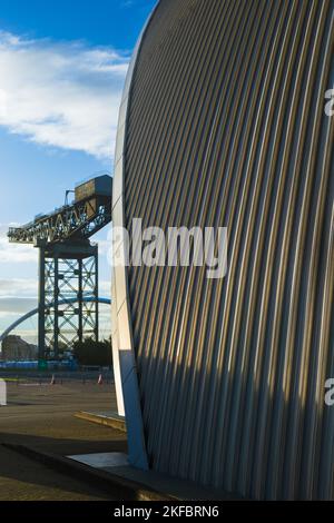 Dettaglio di un edificio moderno a Glasgow Foto Stock