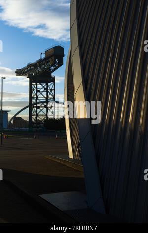 Dettaglio di un edificio moderno a Glasgow Foto Stock