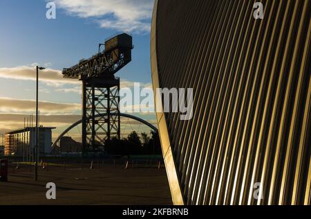 Dettaglio di un edificio moderno a Glasgow Foto Stock