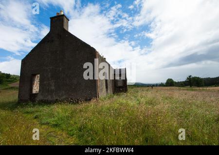 Vecchie rovine della fattoria in Scozia Foto Stock