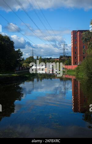 Una vista del famoso e storico canale Forth e Clyde Della Scozia Una vista del famoso e storico canale Forth e Clyde della Scozia Foto Stock