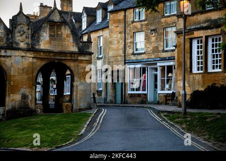 Old Market Hall, Chipping Campden, Cotswolds District, Inghilterra. Foto Stock