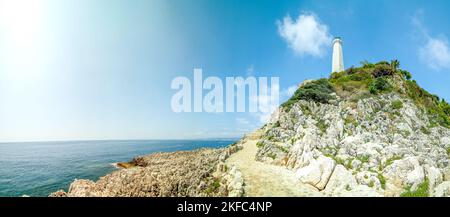 Côte giro del faro a Saint Jean Cap Ferrat, Costa Azzurra, Francia Foto Stock