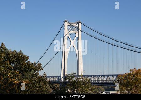 Il Franklin Delano Roosevelt Mid-Hudson Bridge. New York, Stati Uniti Foto Stock