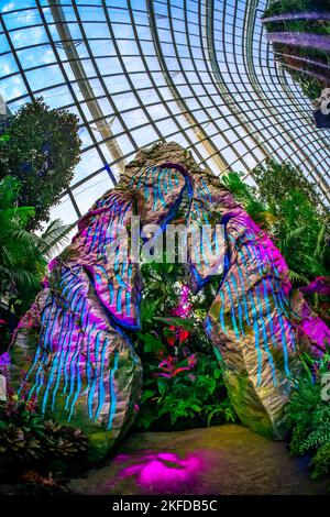 Avatar - l'esperienza a Clouds Forest, Gardens by the Bay, Singapore. Foto Stock