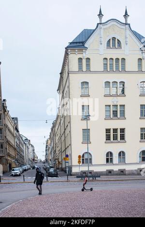 Edificio di appartamenti, Helsinki, Finlandia Foto Stock