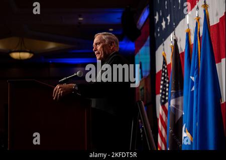 John Jumper, capo dello staff dell'aeronautica militare di 17th anni, ha tenuto un discorso durante la 75th Annual Air Force Ball a Las Vegas, Nevada, 10 settembre 2022. L'aeronautica degli Stati Uniti è stata fondata il 18 settembre 1947. Foto Stock