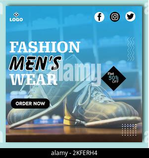 Business Social Media Post Template per Shoes Collection Illustrazione Vettoriale