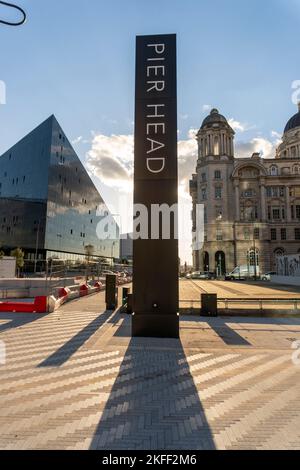 Pier Head Liverpool Foto Stock