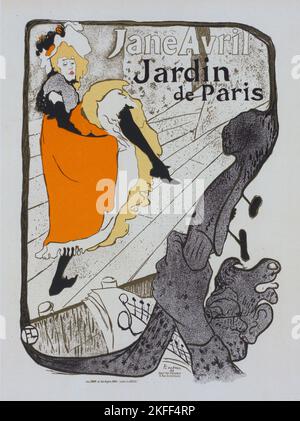 Affittacamere pour le Jardin de Paris "Jane Avril", c1898. [Editore: Imprimerie Chaix; luogo: Parigi] Foto Stock