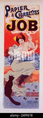 Affiche pour le "Papier &#xe0; Cigarettes Job"., c1899. [Editore: Imprimerie Chaix; luogo: Parigi] Foto Stock