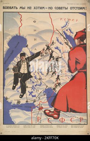 Non vogliamo combattere - ma difenderemo i sovietici!, 1922. [Editore: RVSR; luogo: Mosca] altri titoli: Voevat' my ne khotim, no Sovety ottoim Foto Stock