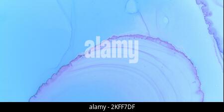 Sfondo acquerello blu. Stains astratto dell'inchiostro Foto Stock