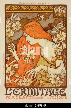 Affittacamere pour la Revue "l'Érmitage., c1900. [Editore: Imprimerie Chaix; luogo: Parigi] Foto Stock