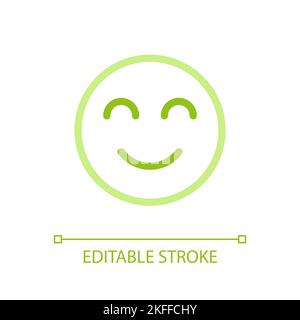 Icona dell'interfaccia utente lineare a colori perfetta per i pixel emoji contenti Illustrazione Vettoriale