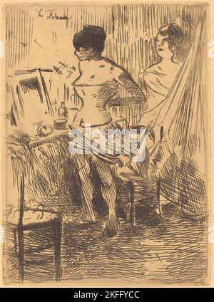 Ballerini nella loro cabina armadio, c.. 1876. Foto Stock