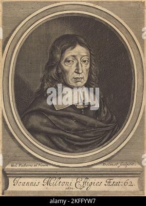 John Milton, 1670. Foto Stock
