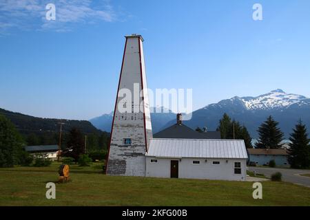 Port Chilkoot Volontario Vigili del fuoco, ex Fort Seward Fire Hall, Haines, Alaska Foto Stock