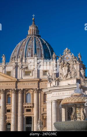 Cupola di San Basilica di Pietro. Città del Vaticano Città del Vaticano. Foto Stock