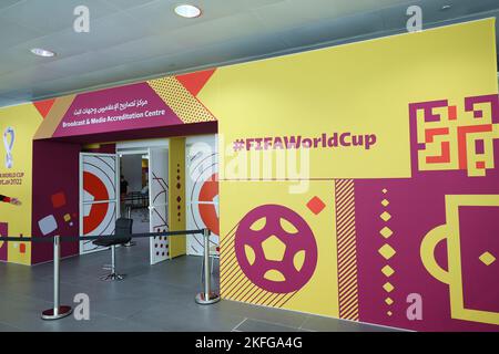 Doha, Qatar. 18th Nov 2022. General view Football/Soccer : Coppa del mondo FIFA Qatar 2022 al Main Media Center di Doha, Qatar . Credit: Naoki Morita/AFLO SPORT/Alamy Live News Foto Stock