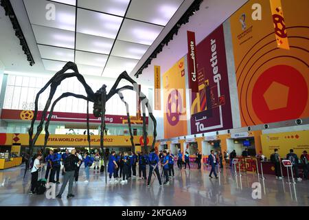 Doha, Qatar. 18th Nov 2022. General view Football/Soccer : Coppa del mondo FIFA Qatar 2022 al Main Media Center di Doha, Qatar . Credit: Naoki Morita/AFLO SPORT/Alamy Live News Foto Stock