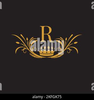 design moderno di lusso con logo vettoriale Illustrazione Vettoriale