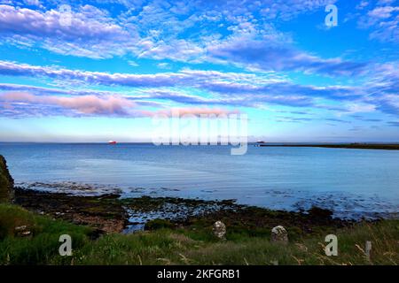 Swanbister Bay sulla costa delle Orcadi Foto Stock