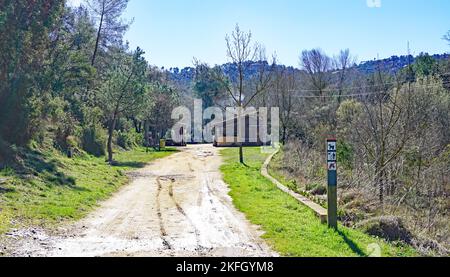Parco naturale di Sant Llorens de Munt i l'Obac, Bages, regioni di Moyanés; Comarca del Valles Occidental, Barcellona, Catalunya, Spagna, Europa Foto Stock