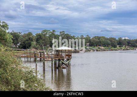 Una vista della costa Bluffton South Carolina di giorno Foto Stock