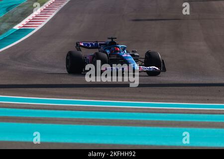 Emirati Arabi Uniti. 18th Nov 2022. Jack Doohan di Alpine durante la pratica 1 del Gran Premio di Formula 1 di Abu Dhabi al circuito di Yas Marina il 18 novembre 2022 ad Abu Dhabi, Emirati Arabi Uniti. (Credit Image: © Beata Zawrzel/ZUMA Press Wire) Foto Stock