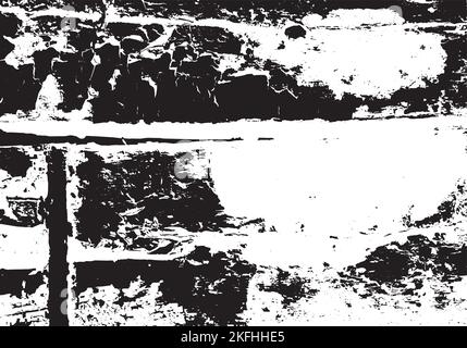 Texture vettoriale grunge rustica con grana e macchie. Sfondo rumore astratto. Superficie con agenti atmosferici. Sporco e danneggiato. Sfondo dettagliato. Vettore g Illustrazione Vettoriale