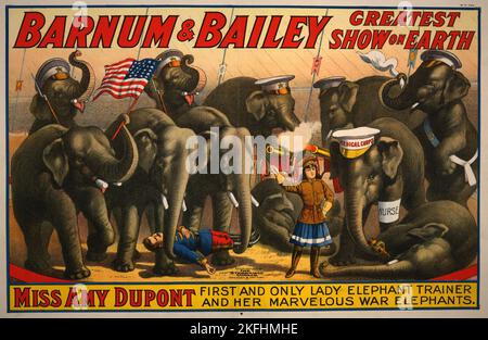 Barnum &amp; Bailey più grande spettacolo sul poster del circo terrestre, c1915. [Editore: Strobridge Litho Co.; luogo: Cincinnati [Ohio]] Foto Stock