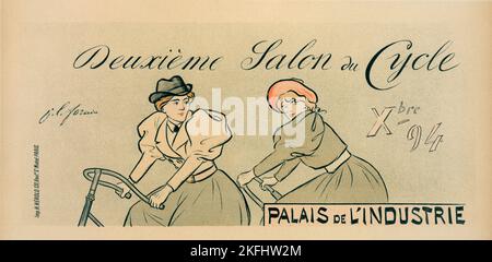 Affiche pour le "Salon du Cycle", c1897. [Editore: Imprimerie Chaix; luogo: Parigi] Foto Stock