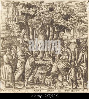 La predicazione di Giovanni Battista nella Wilderness, probabilmente c.. 1576/1580. Foto Stock