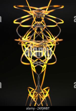 Teoria delle stringhe, illustrazione concettuale Foto Stock