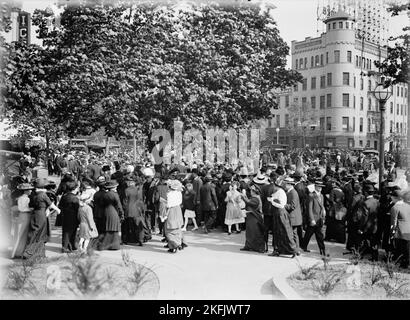 Suffragio femminile - Parata, 1914 maggio, 1914 maggio. Foto Stock