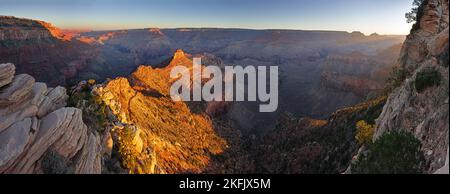 Panorama mattutino da Ooh Ahh Point nel Parco Nazionale del Grand Canyon Foto Stock