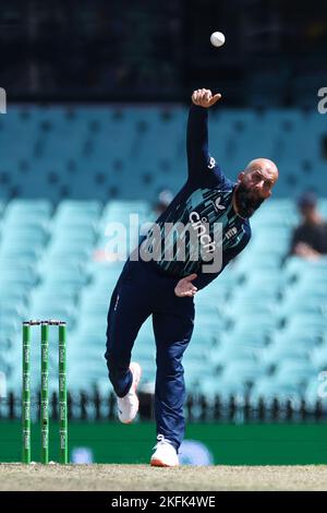 Moeen Ali d'Inghilterra durante la serie Dettol 2nd ODI match Australia vs Inghilterra a SCG, Sydney, Australia, 19th novembre 2022 (Foto di Patrick Hoelscher/News Images) a Sydney, Australia il 11/19/2022. (Foto di Patrick Hoelscher/News Images/Sipa USA) Foto Stock