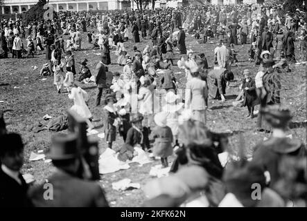 Pasqua Egg Rolling, Casa Bianca, 1914. Foto Stock