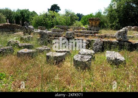 Le rovine dell'antica Olimpia in Grecia Foto Stock