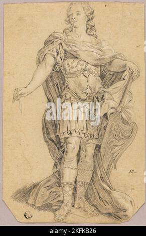 Statua di Luigi XIV, n.d. Re di Francia vestito di armatura romana. Forse dopo Jean-Baptiste Lemoyne o Hyacinthe Rigaud. Foto Stock