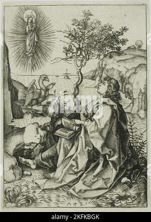 San Giovanni Evangelista a Patmos, c.. 1480. Foto Stock